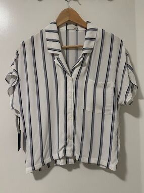 Wilfred Free Striped Button Up Shirt XS NWT
